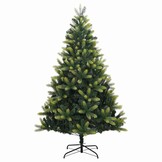 vidaXL Kunstkerstboom met scharnieren en standaard 210 cm