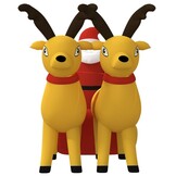 Opblaasbare Kerstman & Rendieren LED 130cm - 80% Korting