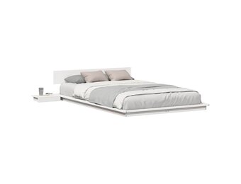 vidaXL Wit Houten Bedframe 120x200 cm met Nachtkastje - 35% Korting