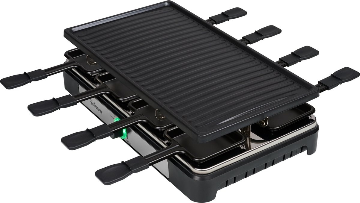 Gourmetstel voor 8 personen, 1400W, 42x23cm Bakplaat - 58% Korting