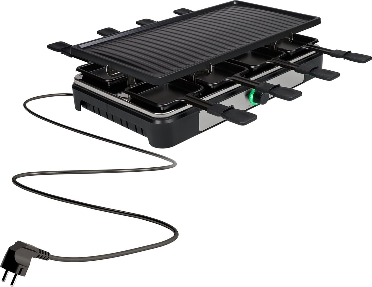 Gourmetstel voor 8 personen, 1400W, 42x23cm Bakplaat - 58% Korting