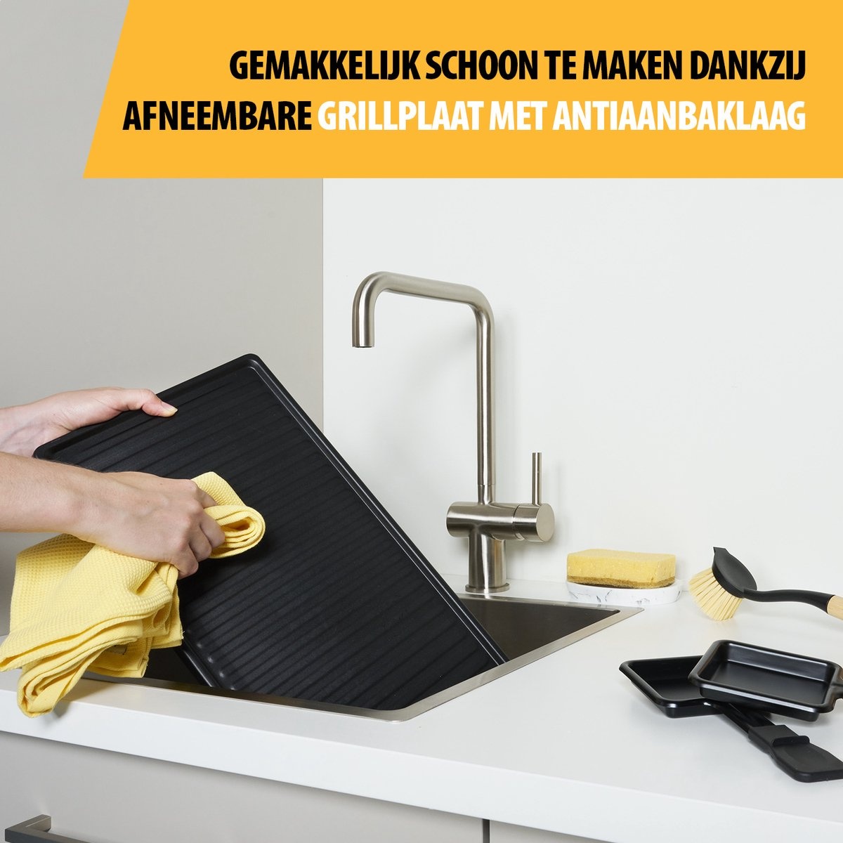 Gourmetstel voor 8 personen, 1400W, 42x23cm Bakplaat - 58% Korting