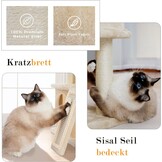 Krabpaal Beige Sisal & Pluche (29% Korting) - 49x44x90 cm
