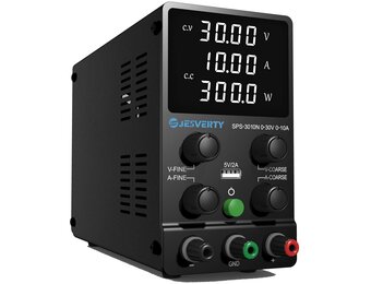 Variabele Laboratoriumvoeding 0-30V/0-10A met USB & LED-display (34% korting)