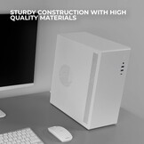 Compacte Micro-ATX PC Behuizing met 500W Voeding | Wit | 29% Korting