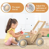 Houten Loopwagen Baby/Peuter - Natuurlijk - 34% Korting