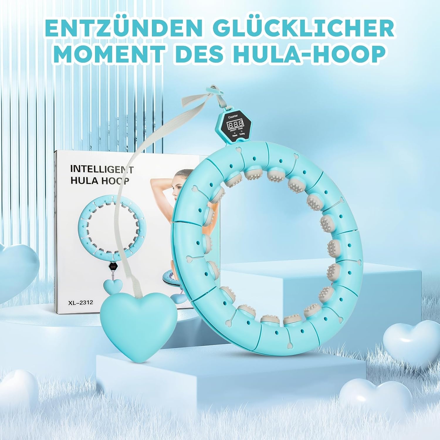 Smart Hoelahoep Blauw met Gewichtsbal - 28% Korting!