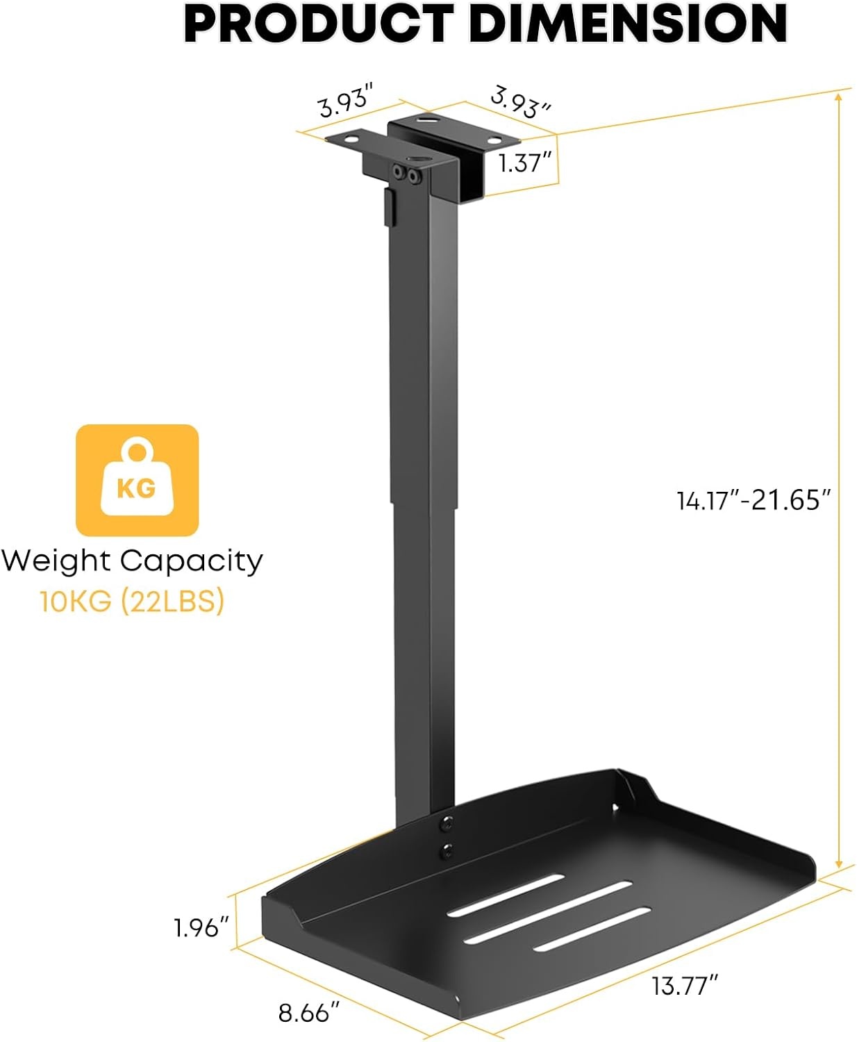 Inklapbare Projectorbeugel Plafond/Muur - Verstelbaar - Zwart - 33% Korting