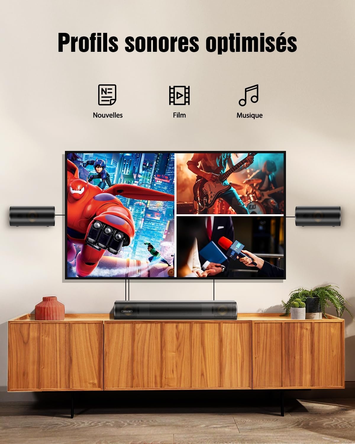 Soundbar HiElite A41 4.1 met Dolby Atmos, 300W & 5.25" Subwoofer (35% Korting)