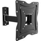 RICOO TV muurbeugel televisiehouder S1222 zwenkbaar kantelbaar televisiebeugel voor 30-55 inch flatscreen OLED gebogen monitor tot 30 kg VESA 200 x 200 mm wandhouder zwart