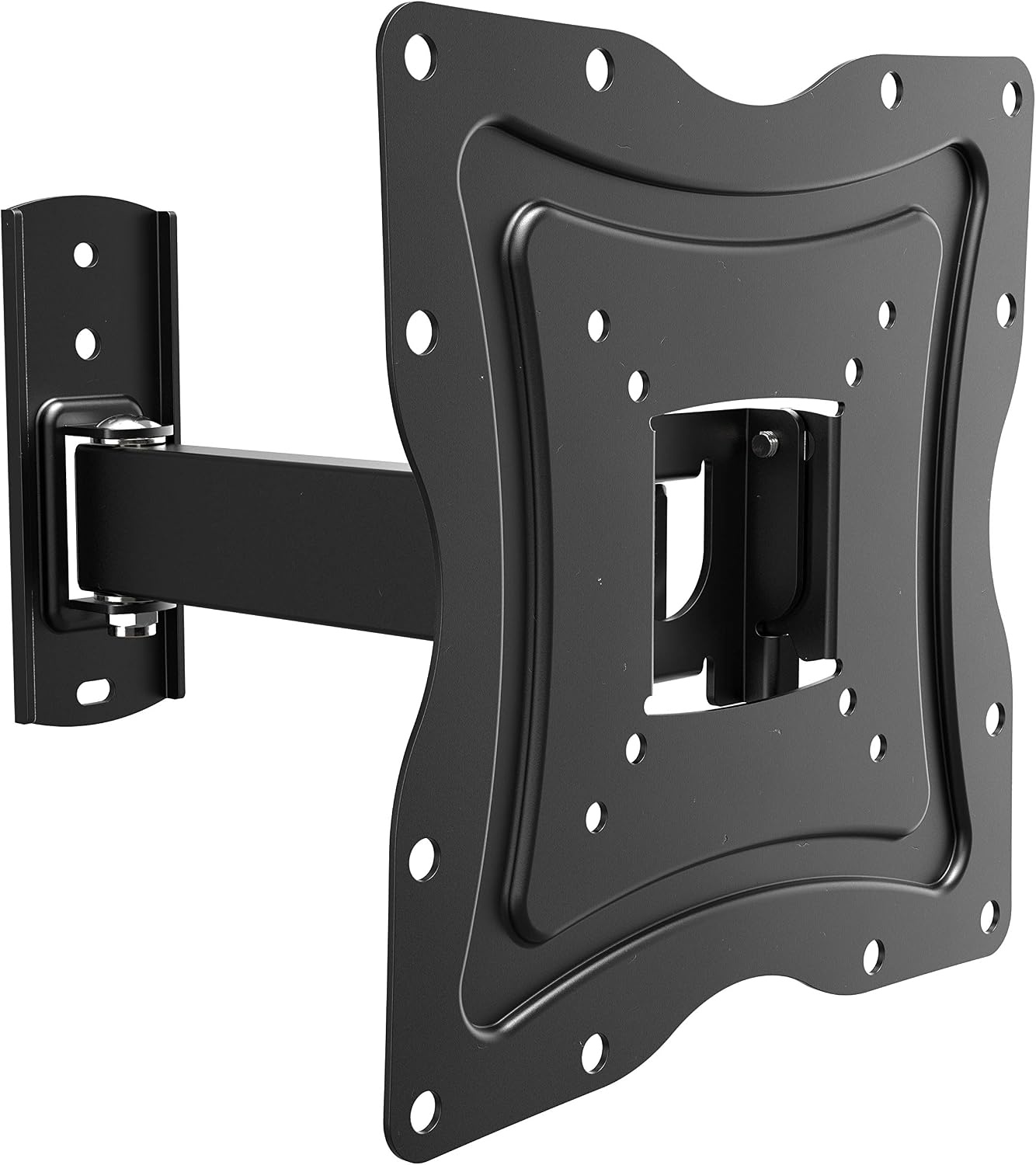RICOO TV muurbeugel televisiehouder S1222 zwenkbaar kantelbaar televisiebeugel voor 30-55 inch flatscreen OLED gebogen monitor tot 30 kg VESA 200 x 200 mm wandhouder zwart