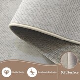 Tapijtloper met antislip, wasbaar, loper, lang, voor hal, keuken, ingang, 80 x 150 cm, lichtgrijs