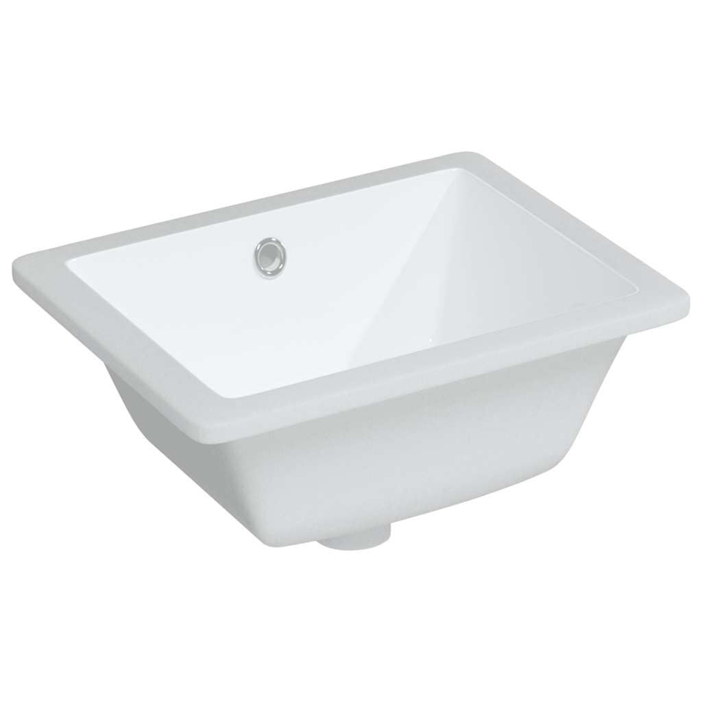 Moderne Witte Rechthoekige Wastafel 39x30 cm Keramiek - 86% Korting!