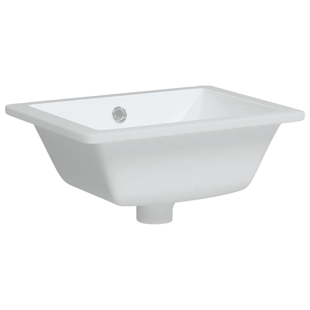 Moderne Witte Rechthoekige Wastafel 39x30 cm Keramiek - 86% Korting!
