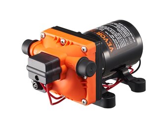 Membraanpomp 12V voor camper boot jacht truck | 11.36 L/min | 4-kamer met automatische drukschakelaar | 55 PSI (instelbaar 40-100 PSI) | 1/2 inch MNPT