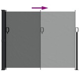 Uittrekbaar Windscherm 160x600 cm Antraciet - 41% Korting!