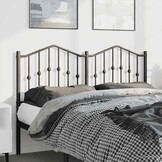 vidaXL Hoofdbord Metaal Zwart 135 cm - 59% Korting!