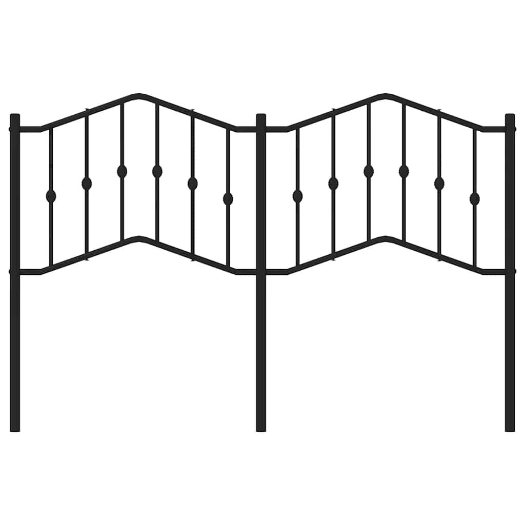 vidaXL Hoofdbord Metaal Zwart 135 cm - 59% Korting!