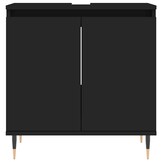 vidaXL Badkamerkast 58x33x60 cm bewerkt hout zwart