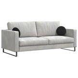 VidaXL Zitkussens 2 stuks Zwart Fluweel Ø 40 x 13 cm (59% Korting)