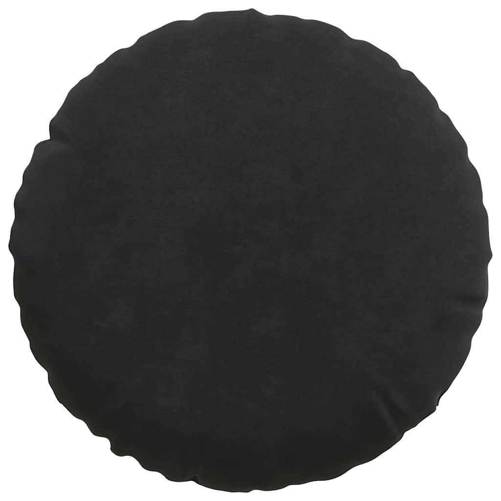 VidaXL Zitkussens 2 stuks Zwart Fluweel Ø 40 x 13 cm (59% Korting)
