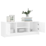 Wit TV-meubel 102x30x37,5 cm Bewerkt Hout - 34% Korting!