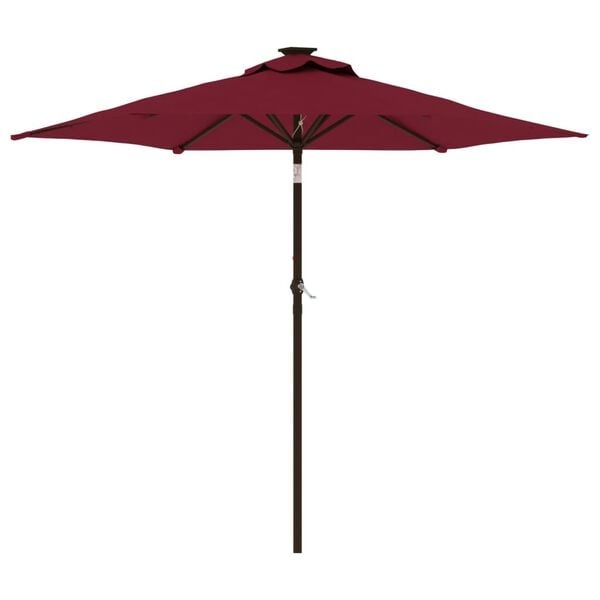 Bordeauxrode Parasol 225x225cm met Stalen Paal - 34% Korting!