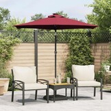 Bordeauxrode Parasol 225x225cm met Stalen Paal - 34% Korting!