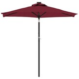 Bordeauxrode Parasol 225x225cm met Stalen Paal - 34% Korting!