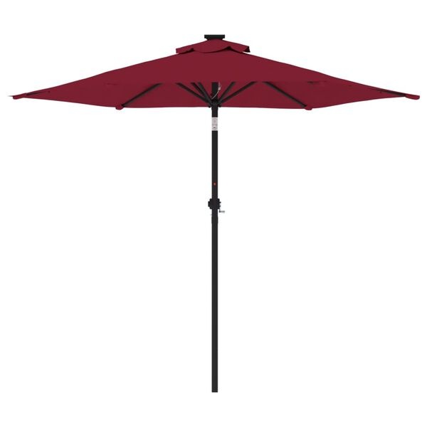 Bordeauxrode Parasol 225x225cm met Stalen Paal - 34% Korting!