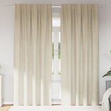 vidaXL Fluweel Gordijnen Crème - 2 stuks, 140x260cm - 33% Korting