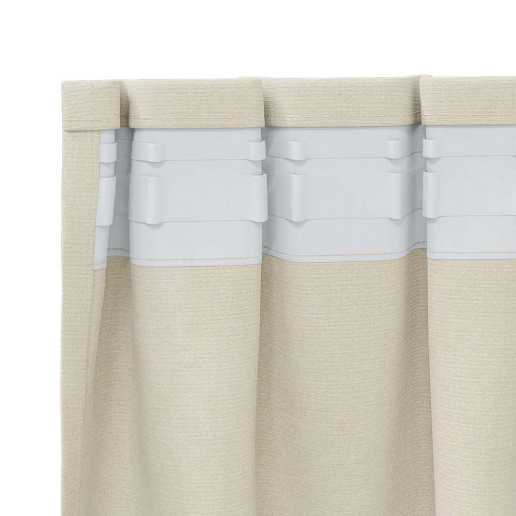 vidaXL Fluweel Gordijnen Crème - 2 stuks, 140x260cm - 33% Korting