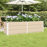 Ivoor Kleurige Plantenbak van Staal - 160x40x45 cm - 33% Korting