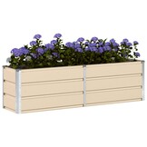 Ivoor Kleurige Plantenbak van Staal - 160x40x45 cm - 33% Korting