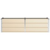 Ivoor Kleurige Plantenbak van Staal - 160x40x45 cm - 33% Korting