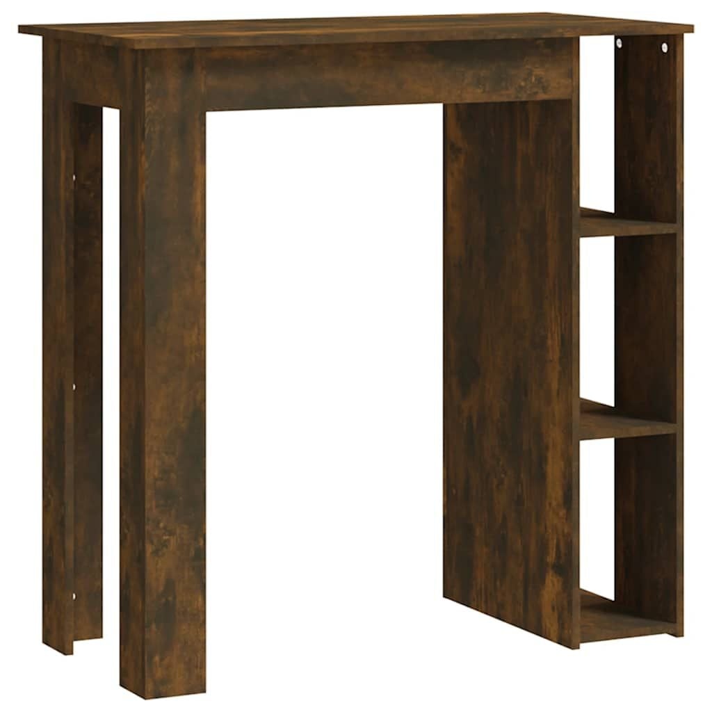 VidaXL Bartafel met Schap - 102x50x103,5 cm Gerookt Eiken - Nu 34% Korting!