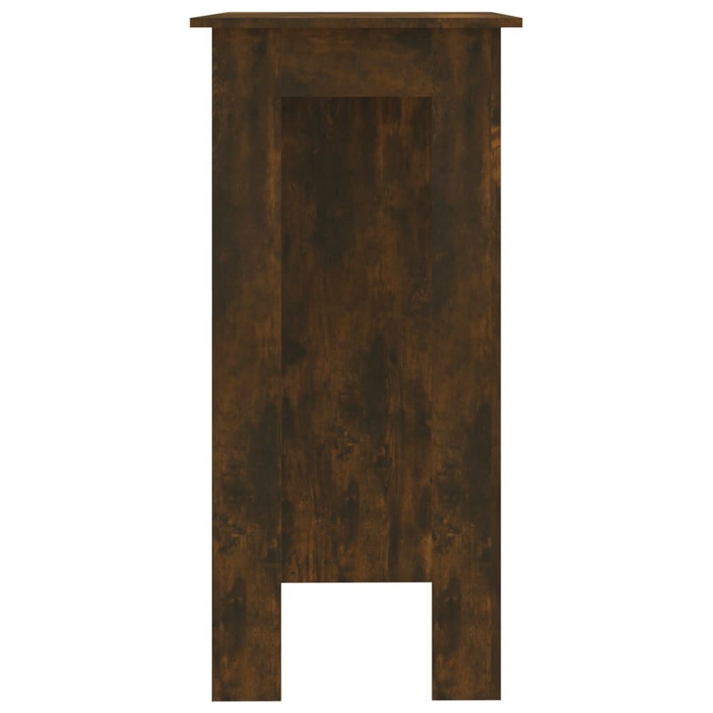 VidaXL Bartafel met Schap - 102x50x103,5 cm Gerookt Eiken - Nu 34% Korting!