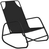 vidaXL Ligstoelen 2 stuks: Schommelend Staal & Textileen Zwart - 34% Korting!