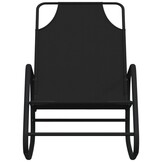 vidaXL Ligstoelen 2 stuks: Schommelend Staal & Textileen Zwart - 34% Korting!