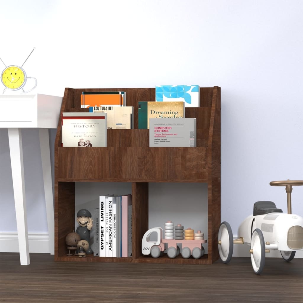 vidaXL Kindertijdschriftenrek Bruineiken - 34% Korting