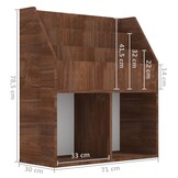 vidaXL Kindertijdschriftenrek Bruineiken - 34% Korting