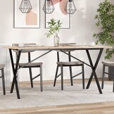 X-frame Eettafelpoten Gietijzer - 120x60x73 cm - 34% Korting