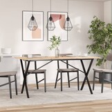 X-frame Eettafelpoten Gietijzer - 120x60x73 cm - 34% Korting