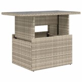 VidaXL Tuintafel Poly Rattan Lichtgrijs 100x55cm - 34% Korting!