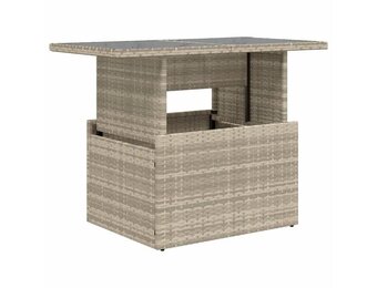 VidaXL Tuintafel Poly Rattan Lichtgrijs 100x55cm - 34% Korting!