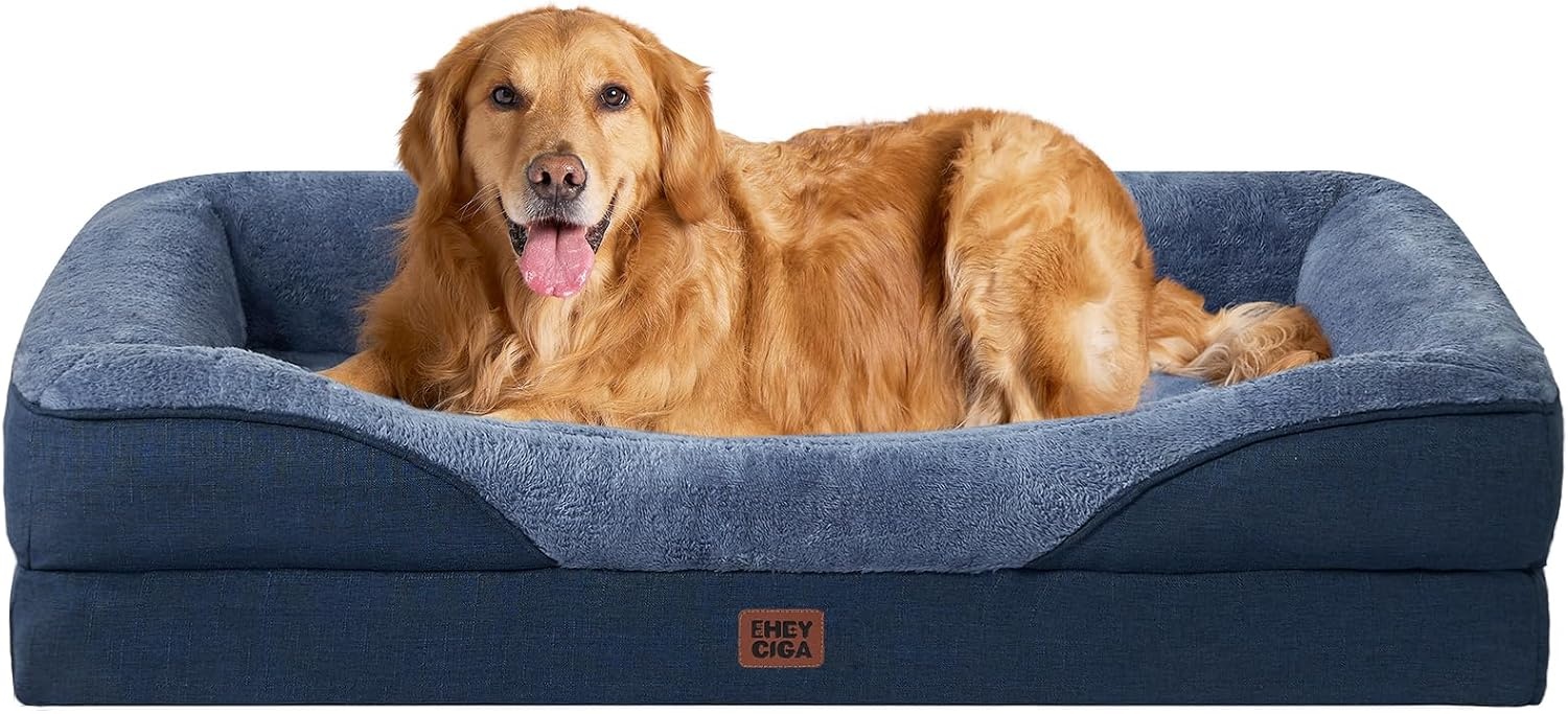 Orthopedisch Hondenbed Memory Foam - Donkerblauw - 55% Korting!