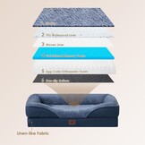 Orthopedisch Hondenbed Memory Foam - Donkerblauw - 55% Korting!