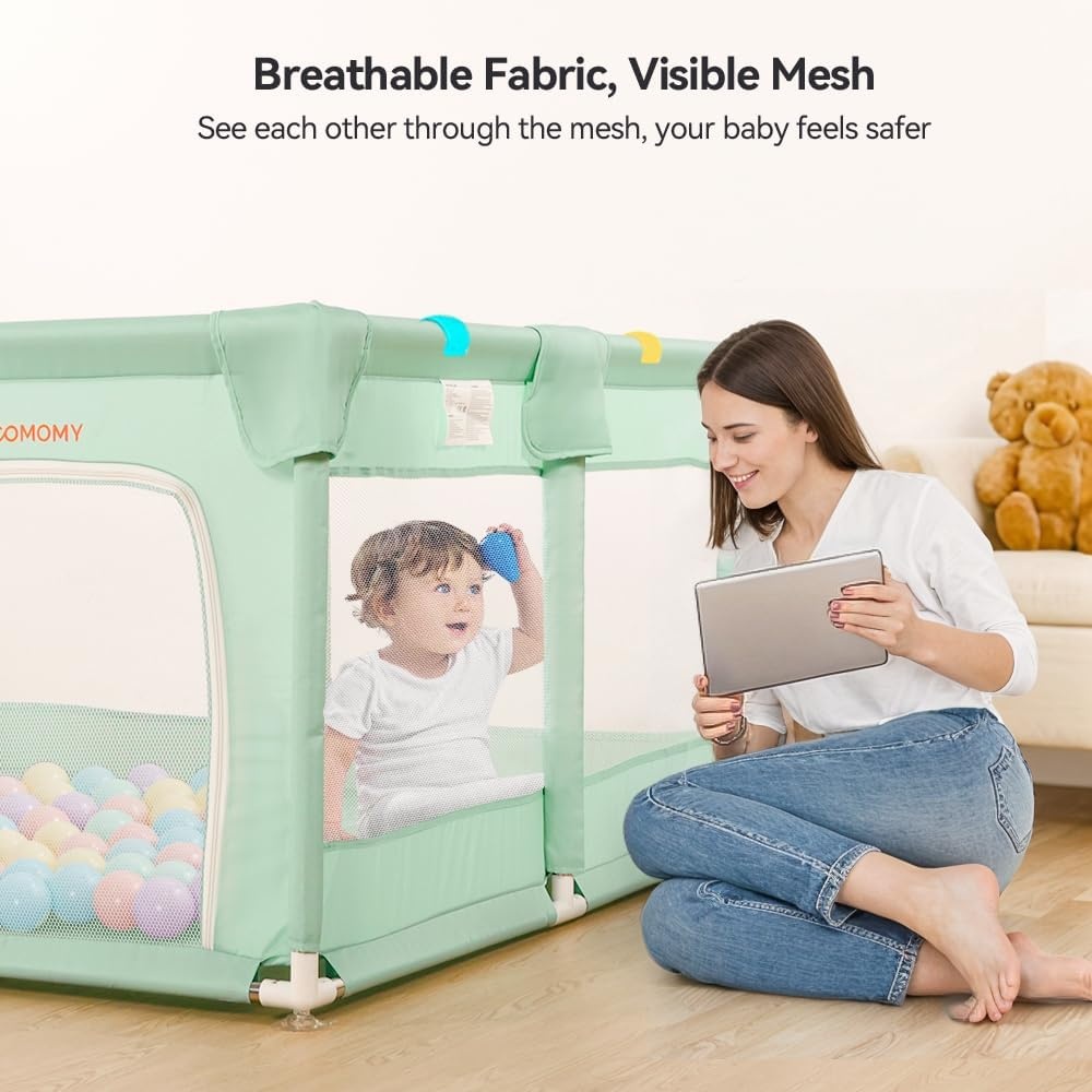 Babybox Groen 127x127 cm - 34% Korting!