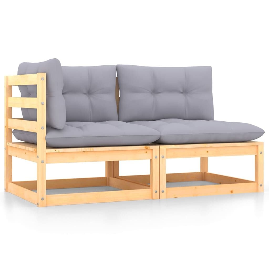 2-delige Loungeset Grenenhout met Kussens - 35% Korting