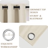 Verduisterende Gordijnen Beige Linnenlook (2 stuks) - 29% Korting